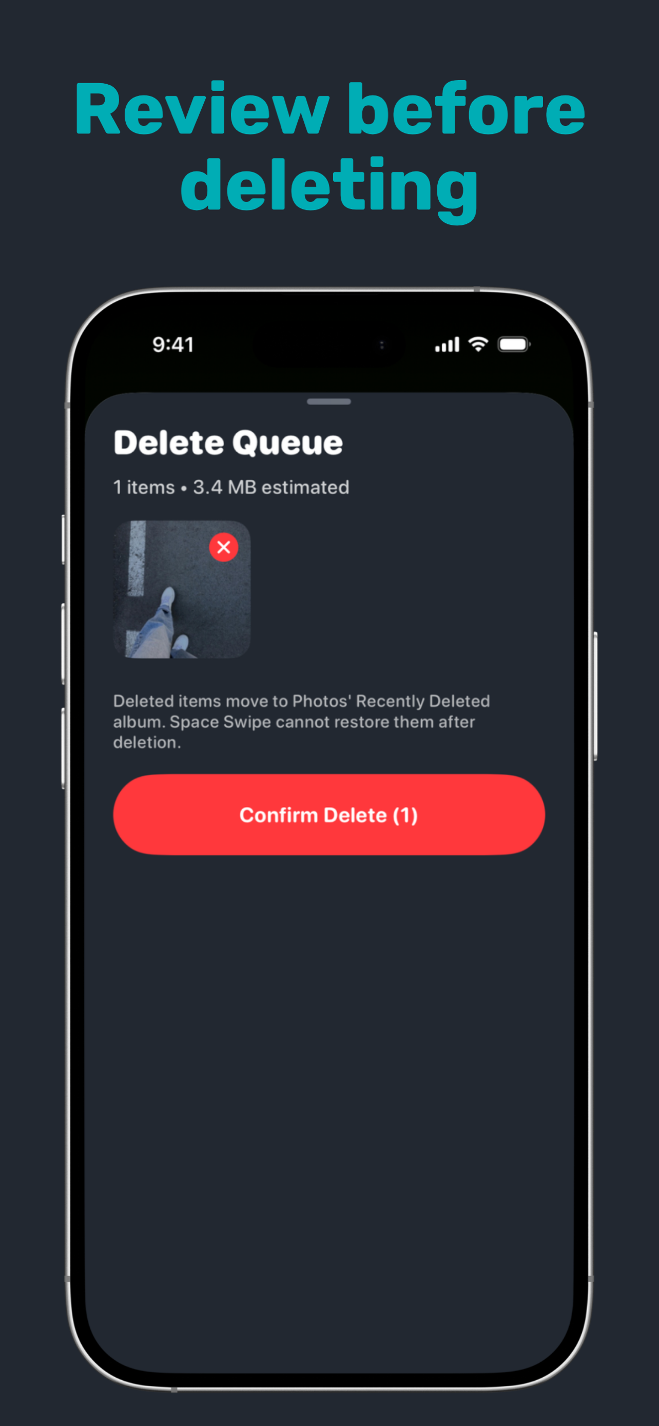 Review queue before deleting