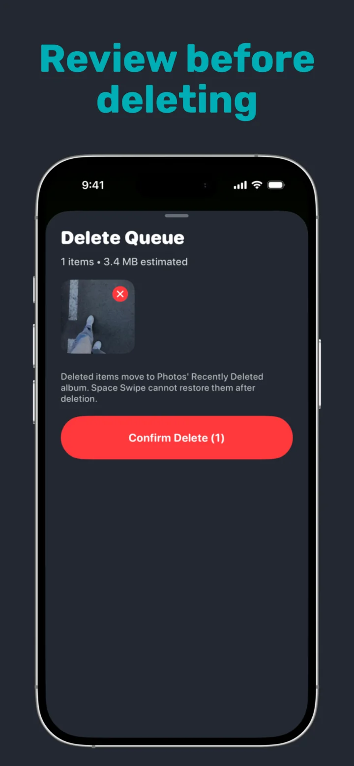 Review queue before deleting
